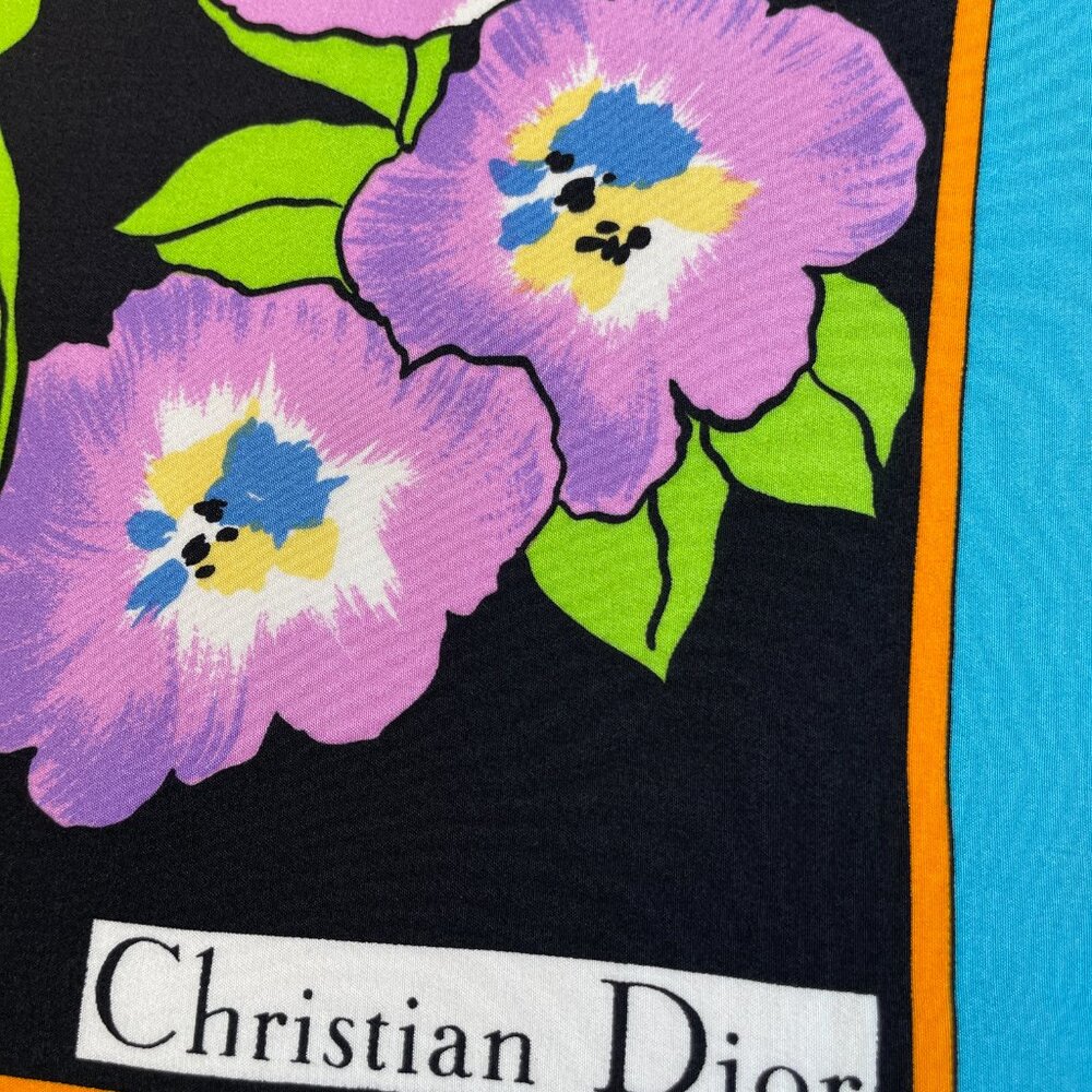 Vintage Christian Dior Silk Scarf - Picture 3 of 15